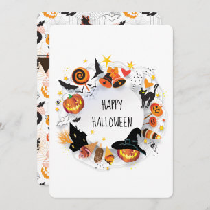 Happy Halloween Modern Spooky and Pumpkin Holiday