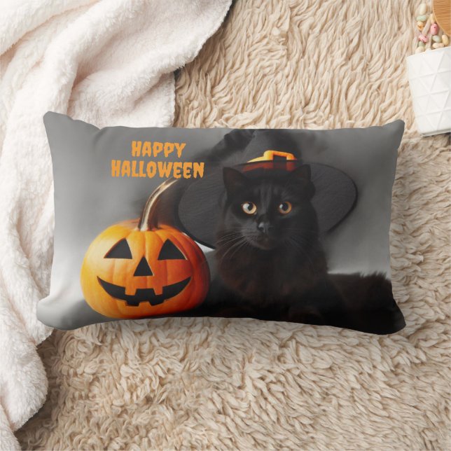 Happy Halloween Modjo Lumbar Pillow (Blanket)