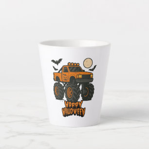 Happy halloween Monster truck Latte Mug