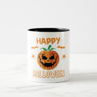 "Happy Halloween Mug Citrouille - Coupe Éffrayante