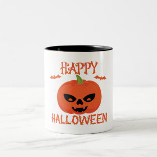 "Happy Halloween Mug Citrouille - Coupe Éffrayante