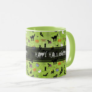 "Happy Halloween" Mug Vert Random Iconique Motif