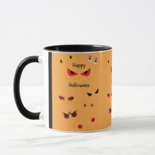 Happy Halloween Mug with Creepy Eyes