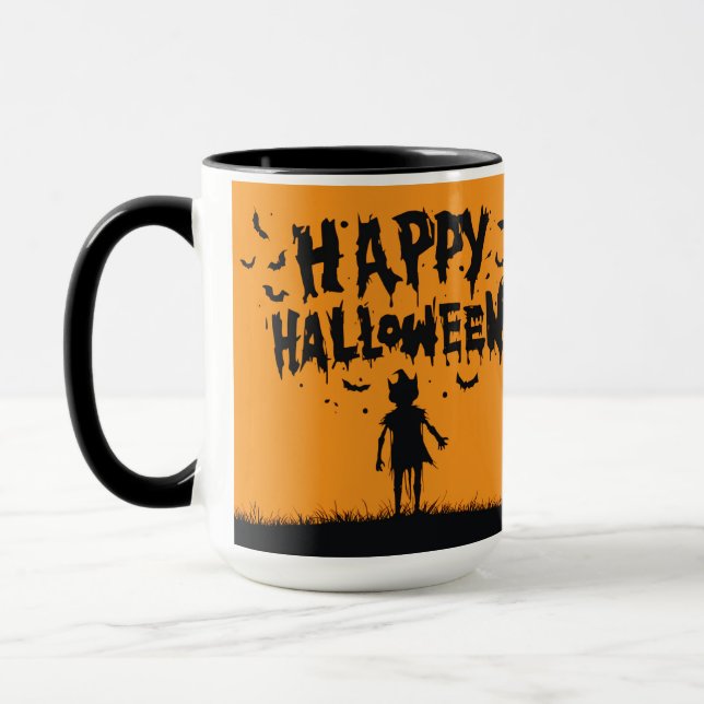 Happy Halloween:Mug with Mysterious Silhouette Mug (Left)