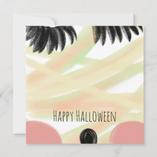 Happy Halloween Mummy Doddle Hand Drawn Thank You Card