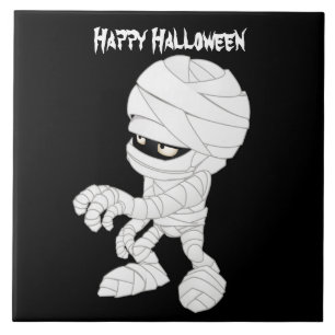 Happy Halloween Mummy Tile