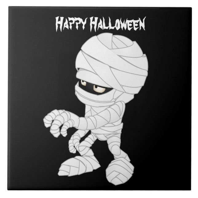Happy Halloween Mummy Tile (Front)