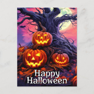 Happy Halloween | Nefarious Pumpkin After Midnight Postcard