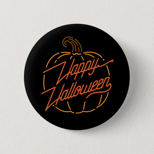 Happy Halloween Neon Button (Front)