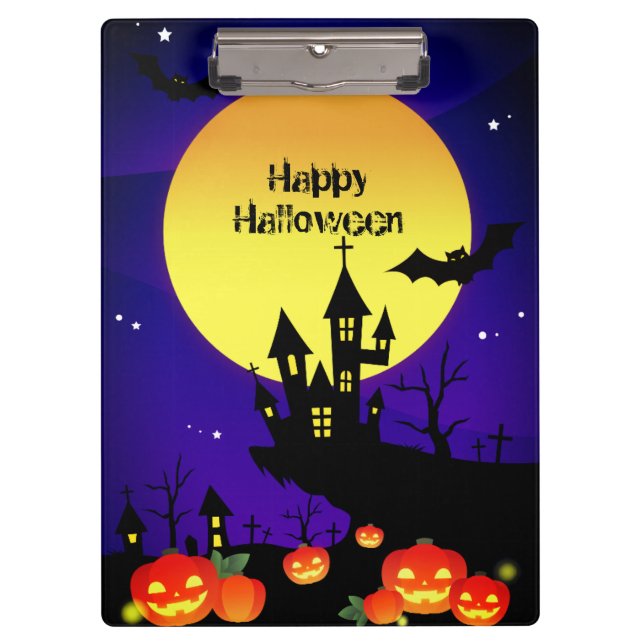 Happy Halloween Night Clipboard (Front)