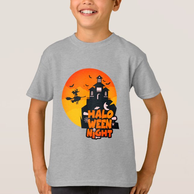 Happy Halloween Night costume for Boys T-Shirt (Front)