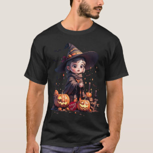 Happy Halloween night pumpkin cool AI design T-Shirt