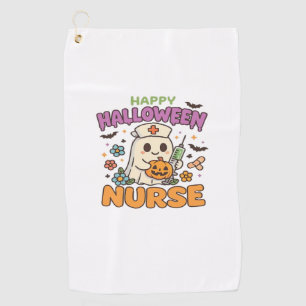 Happy Halloween Nurse Shirt  Cute Spooky Medical W Golf Towel