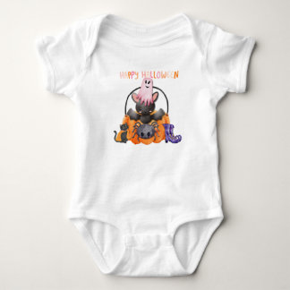 Happy Halloween on the baby's first. Baby Bodysuit