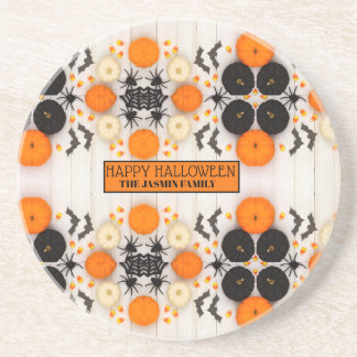 Happy Halloween Orange Pumpkin  Coaster