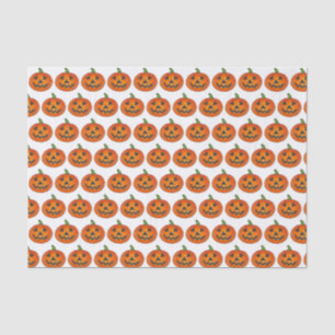 Happy Halloween Orange Pumpkin Jack o' Lantern Tissue Paper