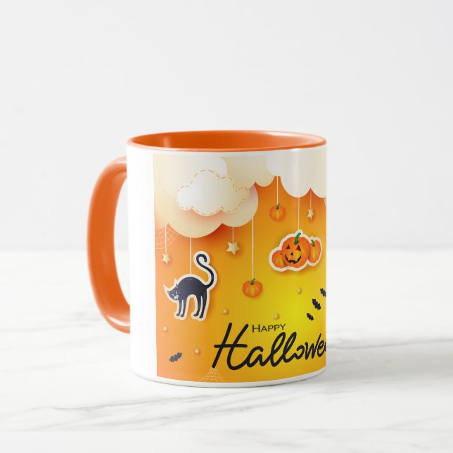 Happy Halloween over the Clouds Mug (Front Left)
