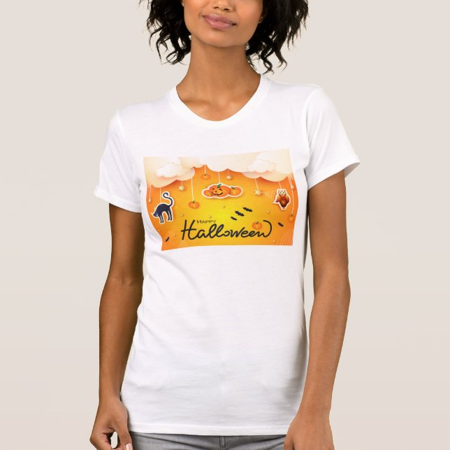 Happy Halloween over the Clouds T-Shirt (Front)