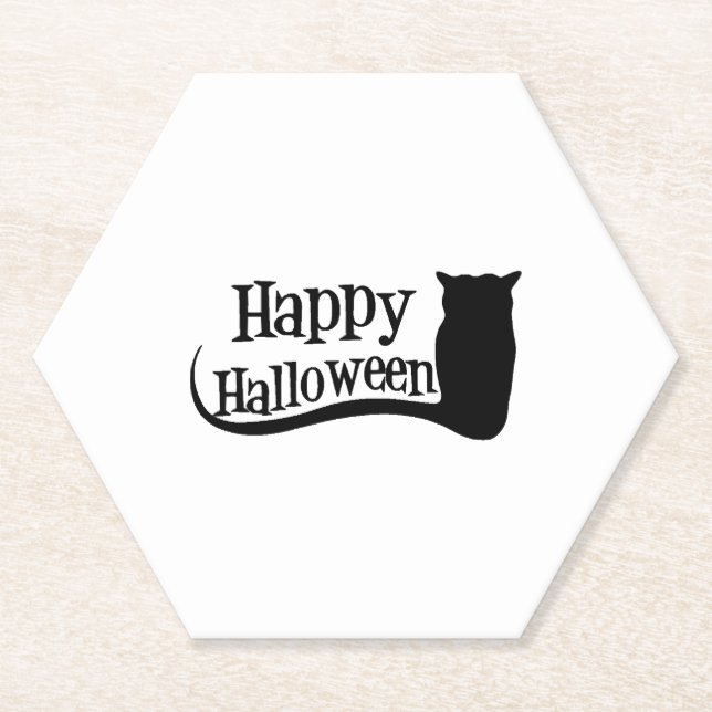 happy halloween     paper coaster (Front)