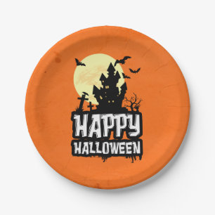 Happy Halloween Paper Plate