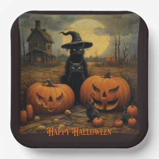 Happy Halloween Paper Plate