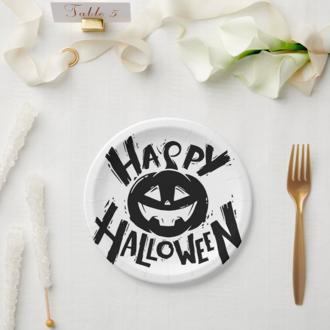 Happy Halloween  Paper Plate (Wedding)