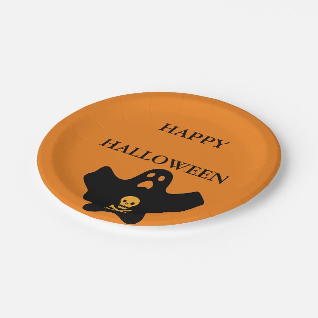 Happy Halloween Paper Plates (Angled)