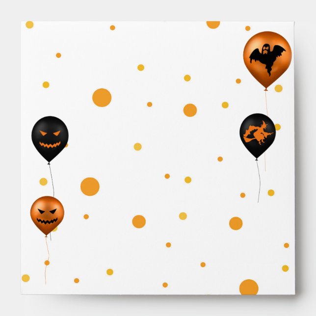 Happy Halloween Party Balloons Envelope (Front)