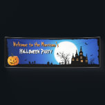 Happy Halloween Party Blue Moonlight Scary Night Banner<br><div class="desc">Happy Halloween Party Blue Moonlight Scary Night Design Template. You can click the "Customize it" button to adjust text style,  colours,  sizes and more. 

The Blue Version Designs with Different Sizes:


     
The Yellow Version Designs with Different Sizes:</div>