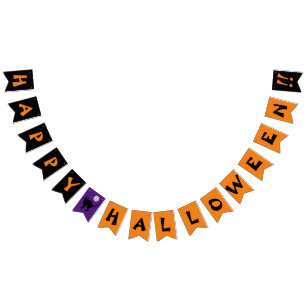 Happy Halloween Party  Bunting Flags