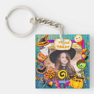 Happy Halloween party filled with trick-or-treat Keychain