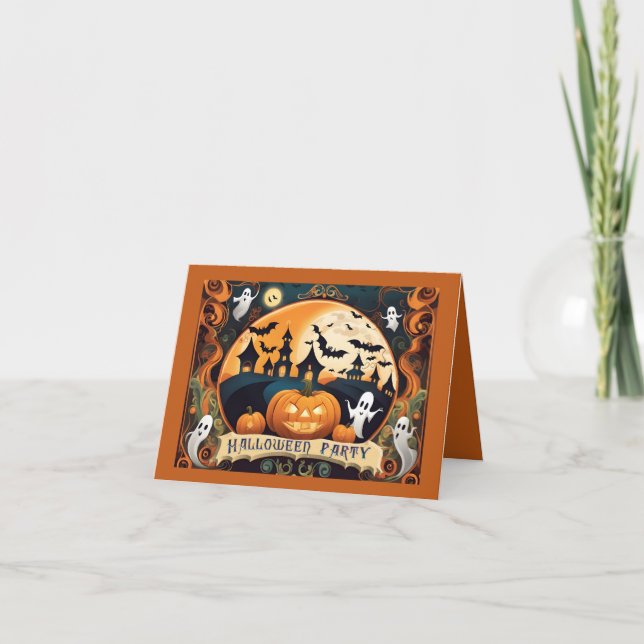 Happy Halloween Party Invitation  (Front)