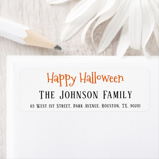 Happy Halloween Party Invitations Adresse de retou (En situation)