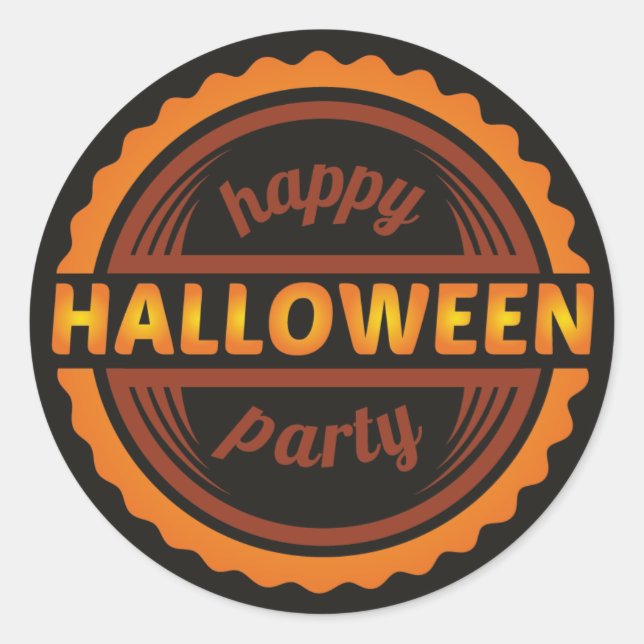 Happy Halloween Party noir & or sticker (Devant)