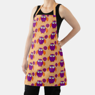 Happy Halloween Party Owl Apron