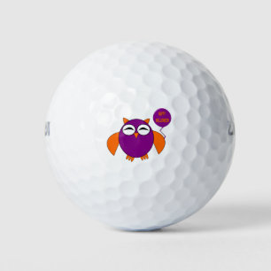 Happy Halloween Party Owl Golf Ball