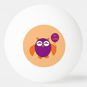 Happy Halloween Party Owl Ping Pong Ball