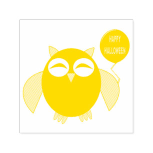 Happy Halloween Party Owl Self Inking Stamp