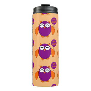 Happy Halloween Party Owl Thermal Tumbler
