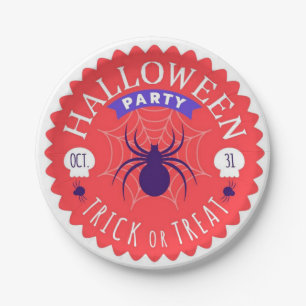 Happy Halloween Party Paper Plate