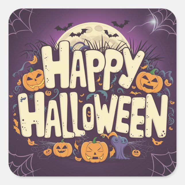 Happy Halloween - Party Square Sticker (Front)