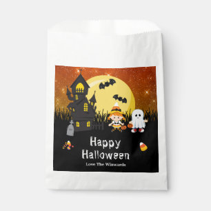 Happy Halloween Party Witch Ghost Orange Favour Bag