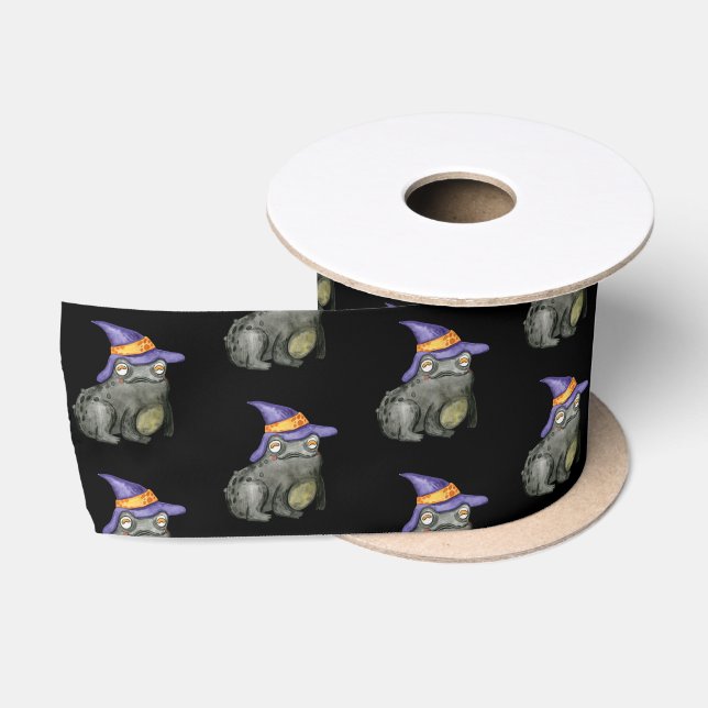 Happy Halloween Party Witch's Toad Satin Ribbon (Spool)
