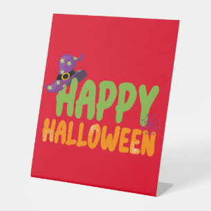 Happy Halloween Pedestal Sign