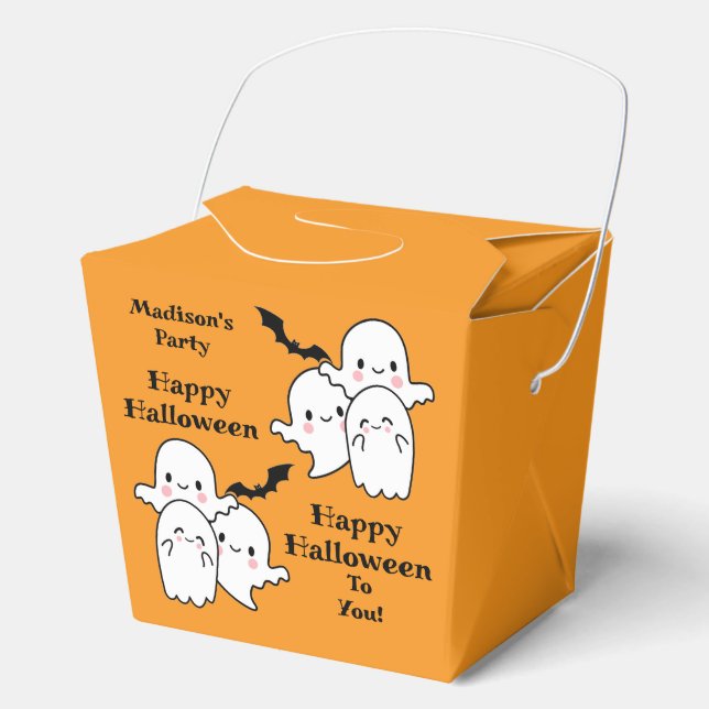 Happy Halloween Personalize Fun Candy Gift Favor Box (Front)