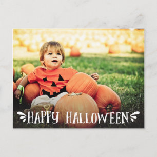 Happy Halloween Personalized Photo Greeting Postcard