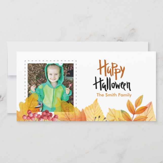 Happy Halloween Photo Card (Front)