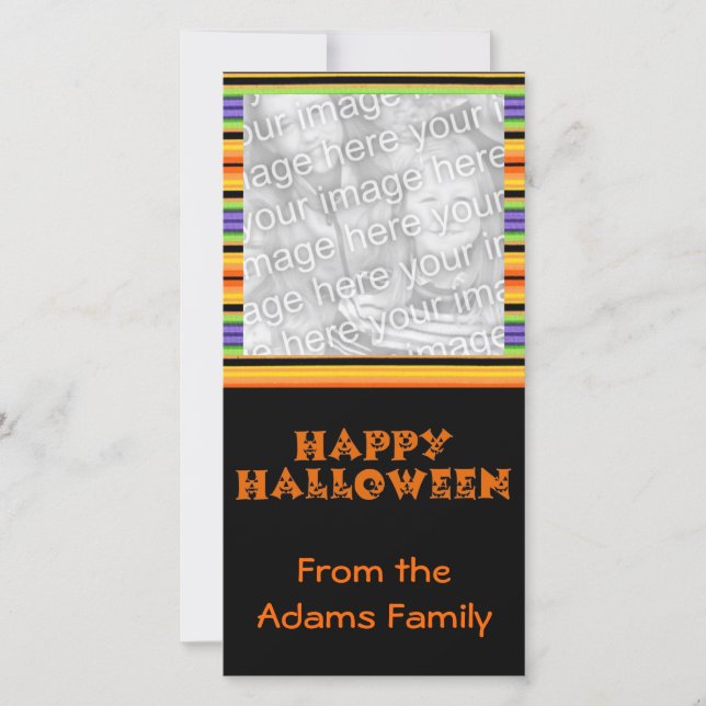Happy Halloween Photo Card (Front)