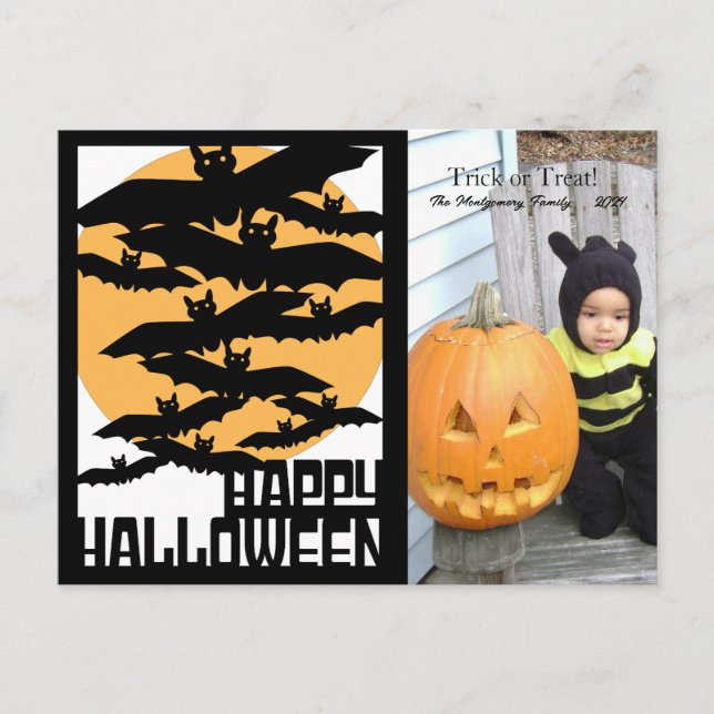 Happy Halloween Photo Postcard (Front)