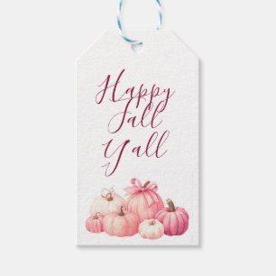 Happy Halloween Pink Pumpkin Coasters Gift Tags
